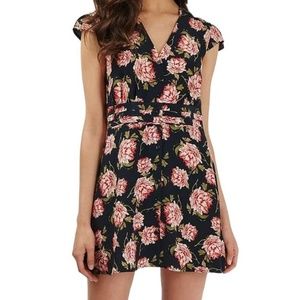 TOPSHOP Romantic Bloom Tea Dress Button Up Size 10